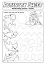 Activity sheet handwriting practise 9 Royalty Free Stock Photo