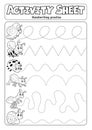 Activity sheet handwriting practise 6 Royalty Free Stock Photo