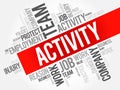 ACTIVITY word cloud collage Royalty Free Stock Photo