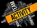 ACTIVITY word cloud collage Royalty Free Stock Photo
