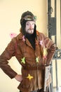 Actor animator Jaroslav Rozanov in retro suit pilot air