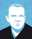 Actor Anthony Hopkins vector illustration Royalty Free Stock Photo