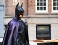 Actor in Batman costume in the central Dam square in Amsterdam