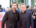 Actor Christian Bale and Matt Damon at movie premiere of Ford v Ferrari at Toronto International Film Festival 2019