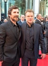 Actor Christian Bale and Matt Damon at movie premiere of Ford v Ferrari at Toronto International Film Festival 2019