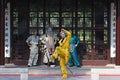 Actor dress up with sunwukong figure play beijing Opera performance in beijing theatre festival