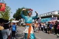 Actor dress up in parade for chinese opera show in beijing theatre festival