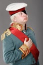 Actor dressed as Russian Generalissimo Royalty Free Stock Photo