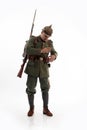 Man in the form of a German infantryman from the times of the First World War Royalty Free Stock Photo