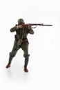 Man in the form of a German infantryman from the times of the First World War Royalty Free Stock Photo