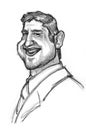 Actor Gerard Butler caricature