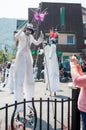 Actor greeting the audience