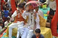 Actor look-a-like at Rathyatra, Ahmedabad Royalty Free Stock Photo