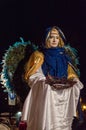 Actor at night Passion of Jesus Christ Play in Gdansk.