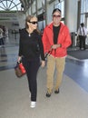 Actor Peter Fonda is seen with wife at LAX Royalty Free Stock Photo