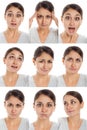 Actor's face, a compilation of emotions Royalty Free Stock Photo