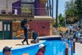 Entertaining visitors at the San Diego Sea World in california