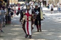 Actors as medieval knights perform at the annual Bristol Renaissance Faire Royalty Free Stock Photo