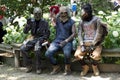 Actors costumed as scary creatures at the annual Bristol Renaissance Faire