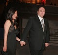 James Gandolfini and Deborah Lin at the Vanity Fair Party for the 2008 Tribeca Film Festival Royalty Free Stock Photo