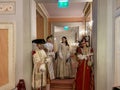 actors in fancy dresses in Gran Teatro la Fenice