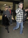 Actors Goldie Hawn and Kurt Russell at LAX Royalty Free Stock Photo