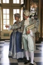 Actors performing daily life in the 18th century in the Palace-Convent of Mafra