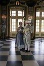 Actors performing daily life in the 18th century in the Palace-Convent of Mafra