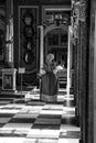 Actors performing daily life in the 18th century in the Palace-Convent of Mafra