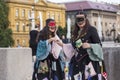 Actors performing at the street in Zagreb