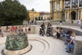 Actors performing at the street in Zagreb