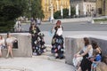 Actors performing at the street in Zagreb