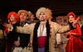 Actors performs Ukrainian folk show