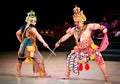 Actors of Ramayana ballet performs at Prambanan temple in Yogya