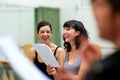 Actors rehearsal Commedia dell'arte Royalty Free Stock Photo