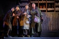 Actors on stage of Taganka Theatre during performance