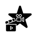 Actors talent black glyph icon