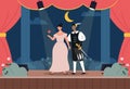 Actors in theater vector concept