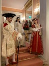 actors wait visitors in Gran Teatro la Fenice