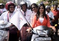 Actrees Payel Sarkar at women bike rally. Royalty Free Stock Photo