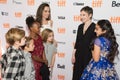 Angelina Jolie with her family `The Breadwinner` Premiere at Toronto International Film Festival