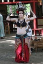 An actress dressed as an oriental dancer performs at the annual Bristol Renaissance Faire