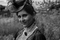 An actress dressed as a Russian noblewoman of the early 20th century.