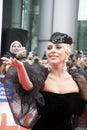 Lady Gaga at premiere of `A Star Is Born` wearing Armani PrivÃÂ©at at Toronto International Film Festival
