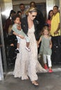 Actress/model Heidi Klum with kids at LAX airport