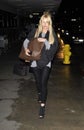 Actress Sophie Monk is seen at LAX airport, CA
