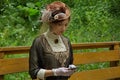 An actress dressed as a Russian noblewoman of the early 20th century.