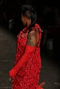 Actress Ta'Rhonda Jones walks the runway at The American Heart Association's Go Red For Women Red Dress Collection 2016