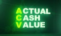 Actual cash value. Royalty Free Stock Photo