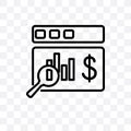 Actual Cash Value vector linear icon isolated on transparent background, Actual Cash Value transparency concept can be used for we